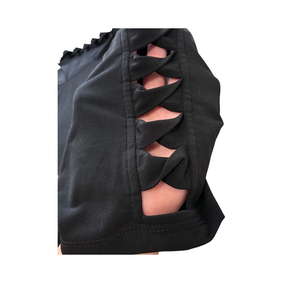 Michael Kors Black Top Cutout Ruffle‎ Sleeve Round Neck Womens - Picture 5 of 9